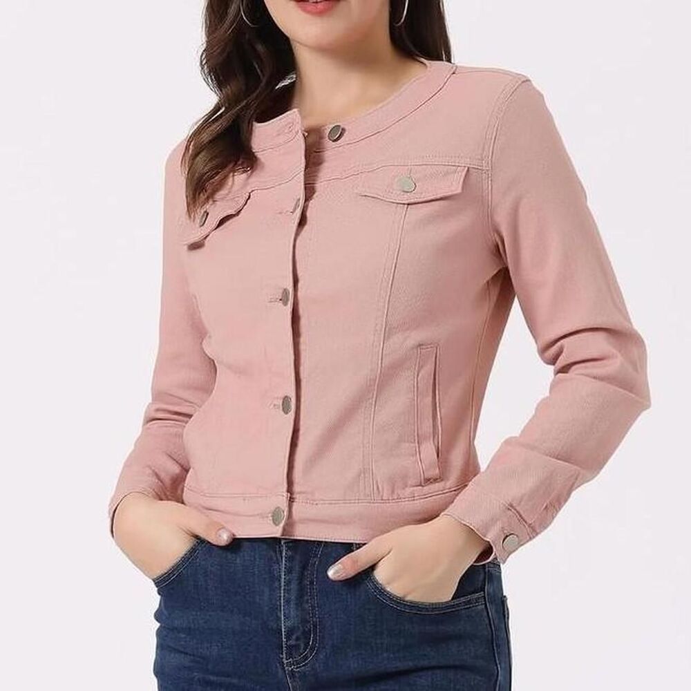 Allegra K Women's Pink Jacket - Picture 5 of 7